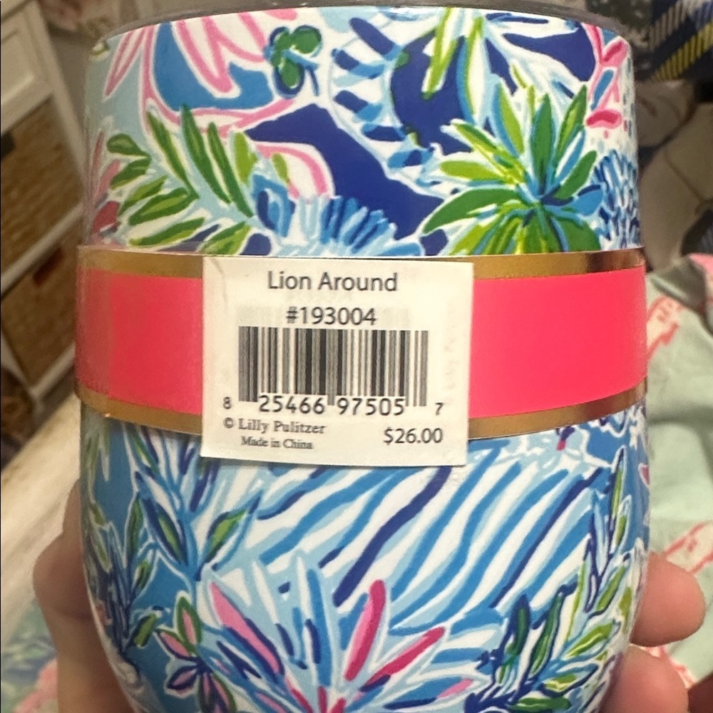 NWT Lilly Pulitzer Lion Around Insulated Stemless Tumbler 12 Oz - Picture 2 of 5